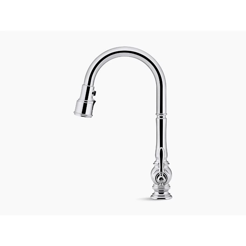 Artifacts Pull-Down Kitchen Faucet in Vibrant Polished Nickel - 4.88' Width