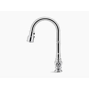 Artifacts Pull-Down Kitchen Faucet in Vibrant Stainless - 4.88' Width