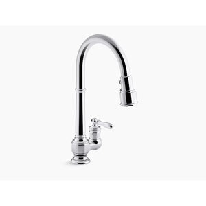 Artifacts Pull-Down Kitchen Faucet in Polished Chrome - 5.06' Width