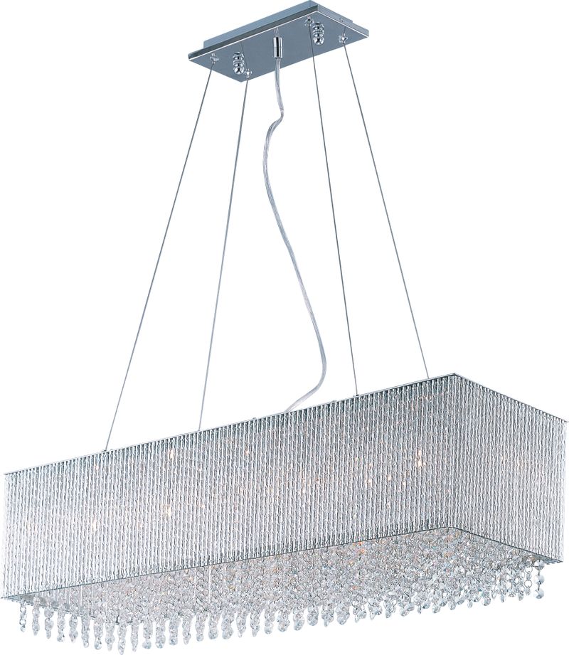 Spiral 11' 9 Light Linear Pendant in Polished Chrome