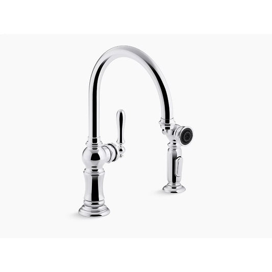Artifacts Single-Handle 14.69" Kitchen Faucet in Polished Chrome