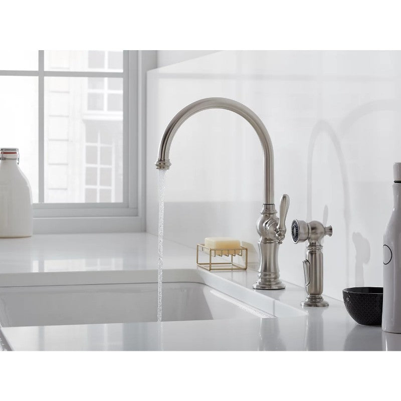 Artifacts Single-Handle 14.69' Kitchen Faucet in Polished Chrome
