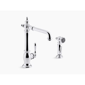 Artifacts Single-Handle 13.5' Kitchen Faucet in Polished Chrome