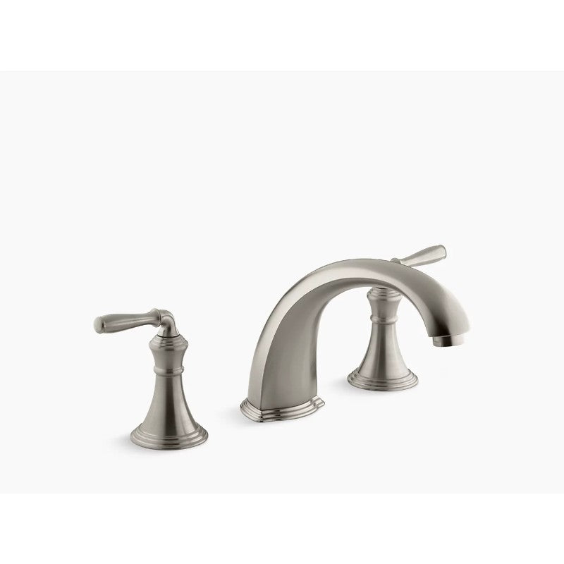 Devonshire Two-Handle Roman Tub Filler Faucet in Vibrant Brushed Nickel