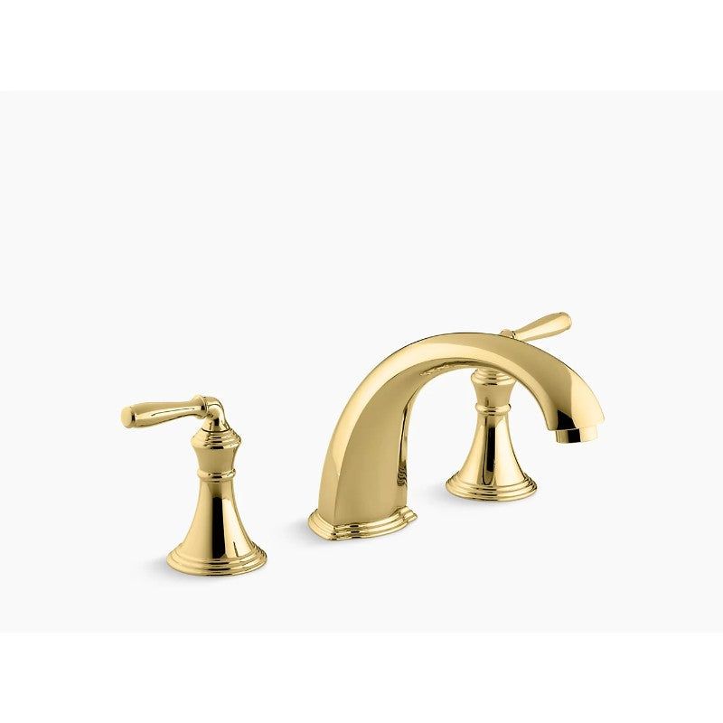 Devonshire Two-Handle Roman Tub Filler Faucet in Vibrant Polished Brass