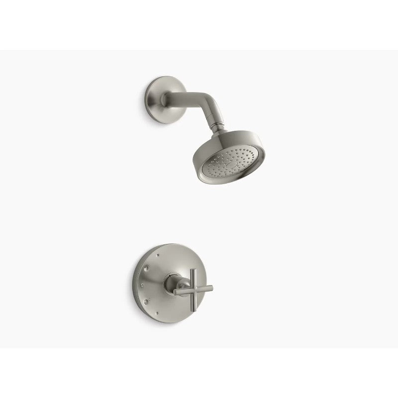 Purist Single Cross Handle Shower Only in Vibrant Brushed Nickel