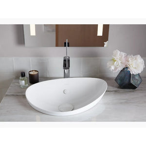 Veil 14.06' x 21.13' x 8.06' Fireclay Vessel Bathroom Sink in White