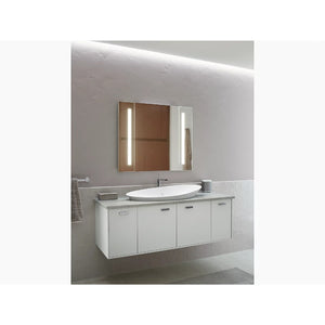 Veil Trough 16' x 38.56' x 8.88' Fireclay Vessel Bathroom Sink in White