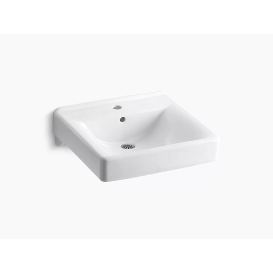 Soho 18" x 20" x 7.5" Vitreous China Wall Mount Bathroom Sink in White