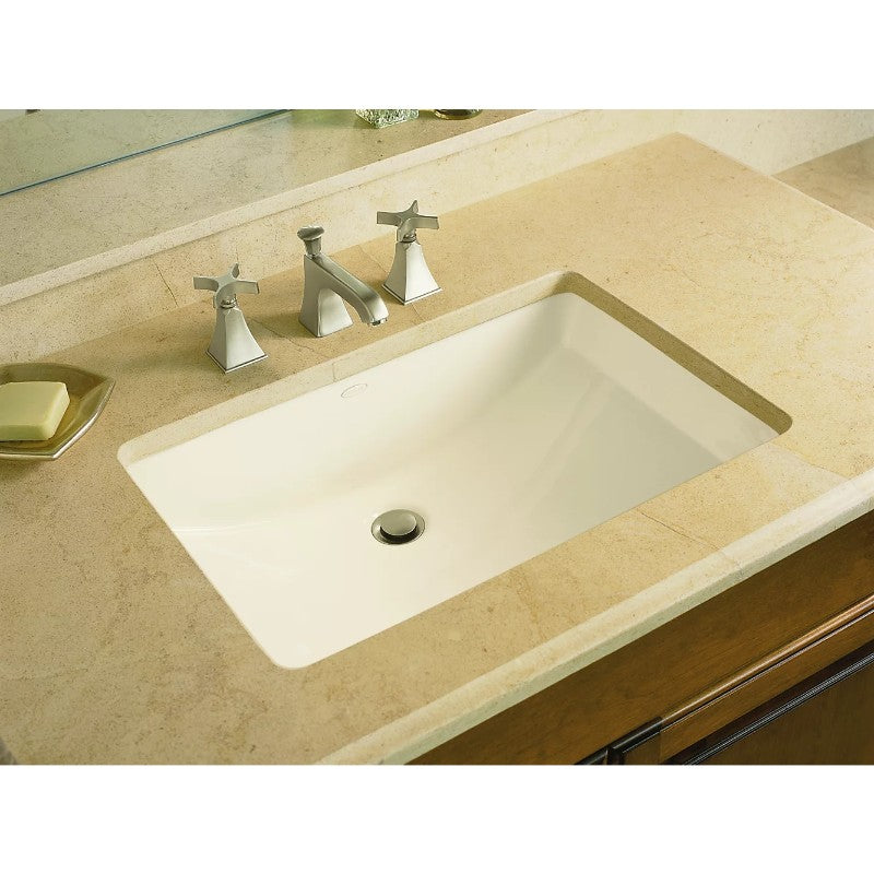 Ladena 14.38' x 20.88' x 8.13' Vitreous China Undermount Bathroom Sink in White with Glazed Underside