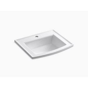 Archer 19.44' x 22.63' x 7.88' Vitreous China Drop-In Bathroom Sink in White