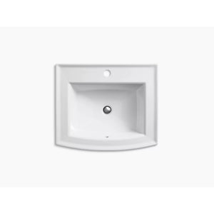 Archer 19.44' x 22.63' x 7.88' Vitreous China Drop-In Bathroom Sink in White