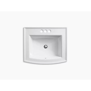 Archer 19.44' x 22.63' x 7.88' Vitreous China Drop-In Bathroom Sink in White - Centerset Faucet Holes