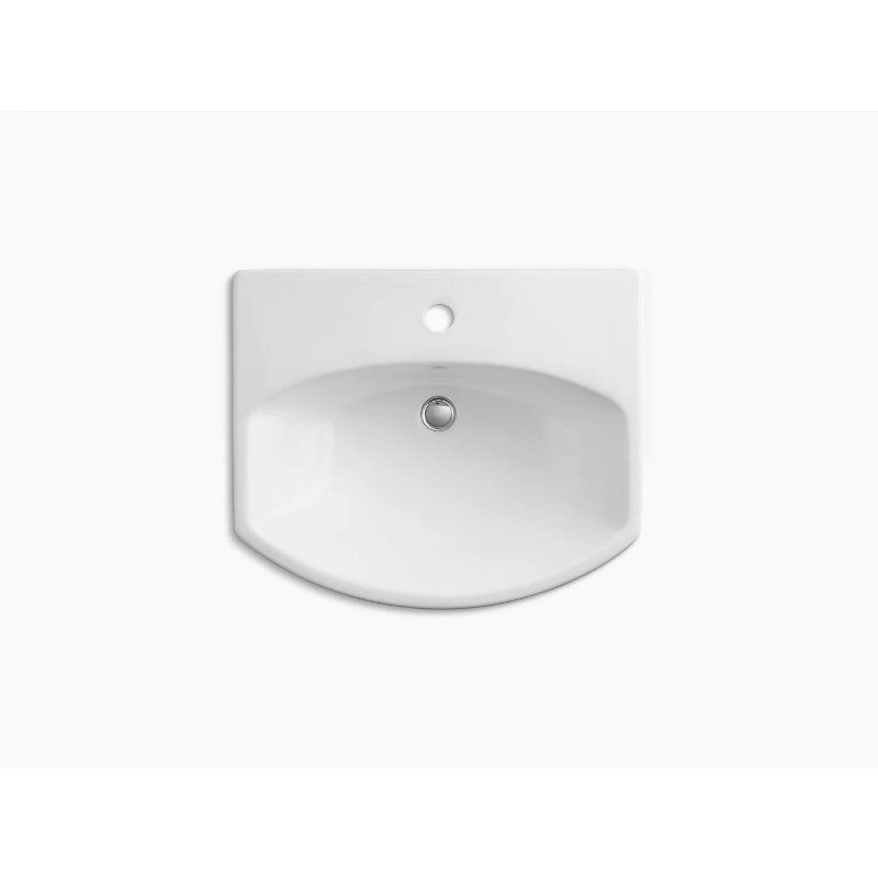 Cimarron 18.88' x 22.75' x 34.5' Vitreous China Pedestal Bathroom Sink in White