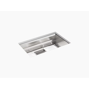Prolific 17.75' x 29' x 10.94' Stainless Steel Single Basin Undermount Kitchen Sink - 29'