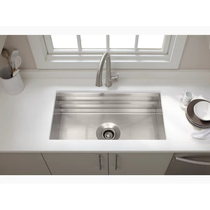 Prolific 17.75' x 29' x 10.94' Stainless Steel Single Basin Undermount Kitchen Sink