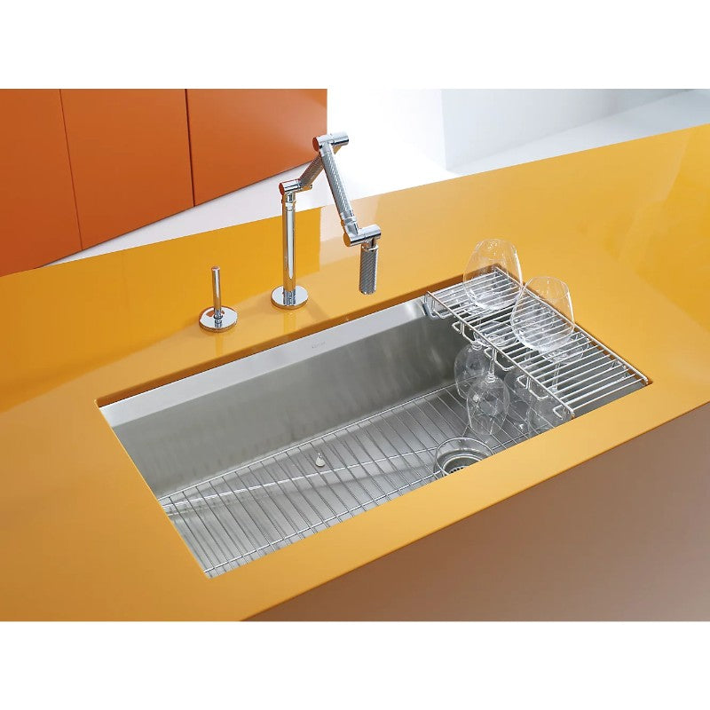 8 Degree 18' x 33' x 10' Stainless Steel Single Basin Undermount Kitchen Sink