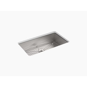 Vault 22' x 33' x 9.31' Stainless Steel Single Basin Dual-Mount Kitchen Sink - 3 Faucet Holes