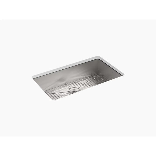 Vault 22" x 33" x 9.31" Stainless Steel Single Basin Dual-Mount Kitchen Sink - 3 Faucet Holes