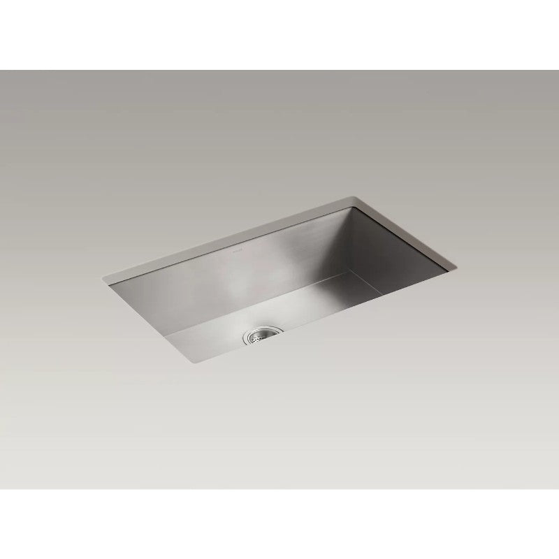 Vault 22' x 33' x 9.31' Stainless Steel Single Basin Dual-Mount Kitchen Sink - 4 Faucet Holes
