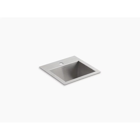 Vault 15" x 15" x 9.31" Stainless Steel Single Basin Dual-Mount Kitchen Sink