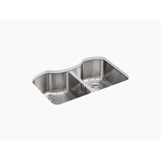 Octave 20.25" x 32" x 9.31" Stainless Steel Double Basin Undermount Kitchen Sink