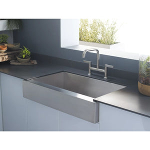 Vault 21.25' x 35.5' x 9.31' Stainless Steel Single Basin Farmhouse Apron Kitchen Sink