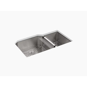 Strive 20.25' x 35.5' x 9.31' Stainless Steel Double Basin Undermount Kitchen Sink