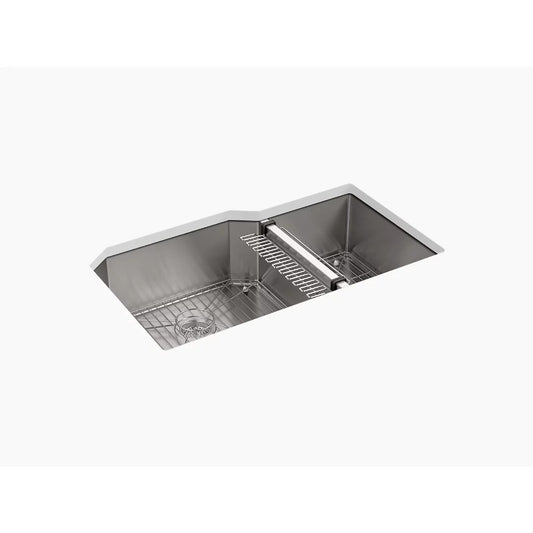 Strive 20.25" x 35.5" x 9.31" Stainless Steel Double Basin Undermount Kitchen Sink