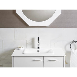 Iron Plains 15.75' x 18.56' x 6.31' Enameled Cast Iron Dual-Mount Bathroom Sink in White