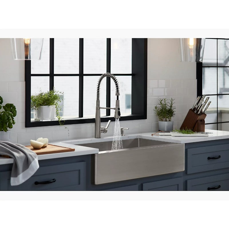 Strive 21.25' x 35.5' x 9.31' Stainless Steel Single Basin Farmhouse Apron Kitchen Sink