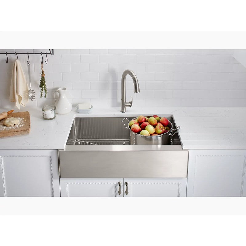 Strive 21.25' x 35.5' x 9.31' Stainless Steel Single Basin Farmhouse Apron Kitchen Sink