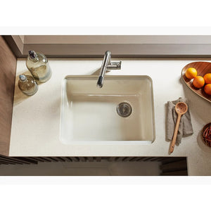 Riverby 22' x 25' x 9.63' Enameled Cast Iron Single Basin Undermount Kitchen Sink in White