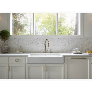 Whitehaven 21.56' x 35.5' x 9.63' Enameled Cast Iron Single Basin Farmhouse Apron Kitchen Sink in White