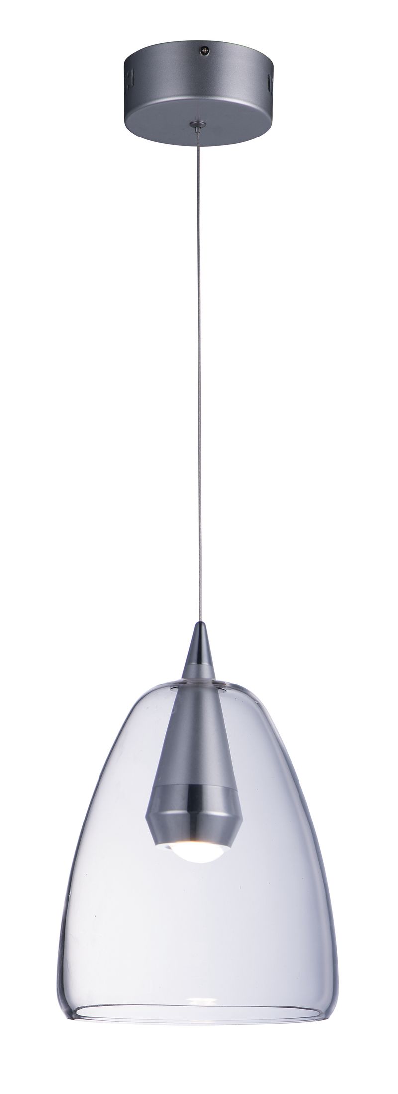 Sven 8' Single Light Pendant in Polished Chrome and Silver