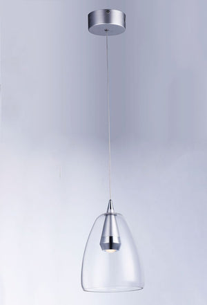 Sven 8' Single Light Pendant in Polished Chrome and Silver