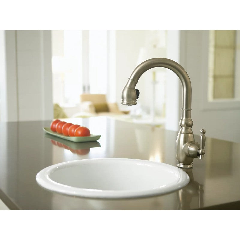 Porto Fino 18.38' x 18.38' x 8.63' Enameled Cast Iron Single Basin Bar Kitchen Sink in White