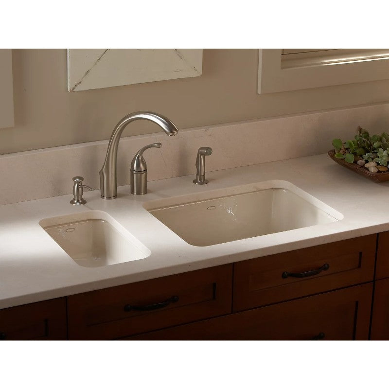 Iron/Tones 18.75' x 24.25' x 8.25' Enameled Cast Iron Single Basin Dual-Mount Kitchen Sink in White