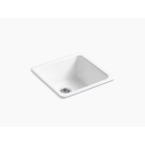 Iron/Tones 20.88' x 20.88' x 10' Enameled Cast Iron Single Basin Dual-Mount Kitchen Sink in White