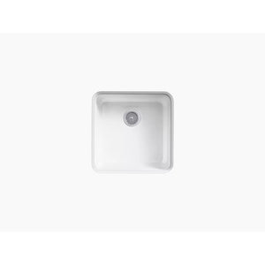 Iron/Tones 20.88' x 20.88' x 10' Enameled Cast Iron Single Basin Dual-Mount Kitchen Sink in White