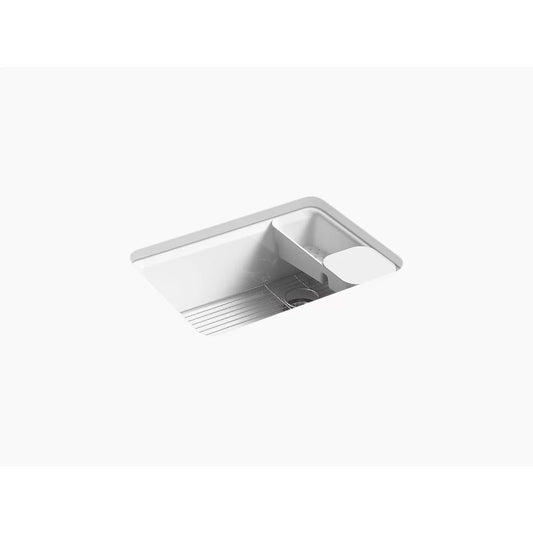 Riverby 22" x 27" x 9.63" Enameled Cast Iron Single Basin Undermount Kitchen Sink in White