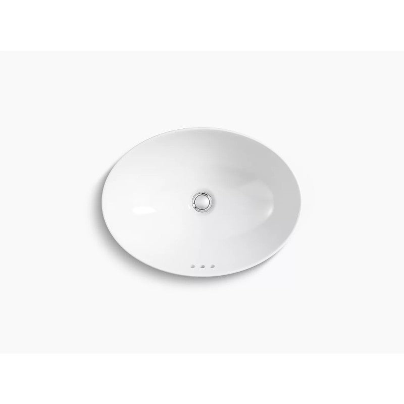 Vox Oval 14.88' x 20' x 7.44' Vitreous China Vessel Bathroom Sink in White