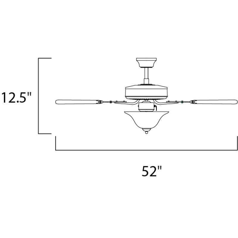 Basic-Max Outdoor Ceiling Fan with 5 Blades in Black