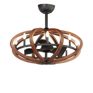 Bodega Bay FandeLight with Blades in Antique Pecan and Anthracite