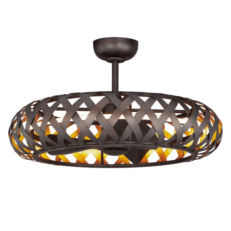 Weave FandeLight with Blades in Bronze Gilt and Gold