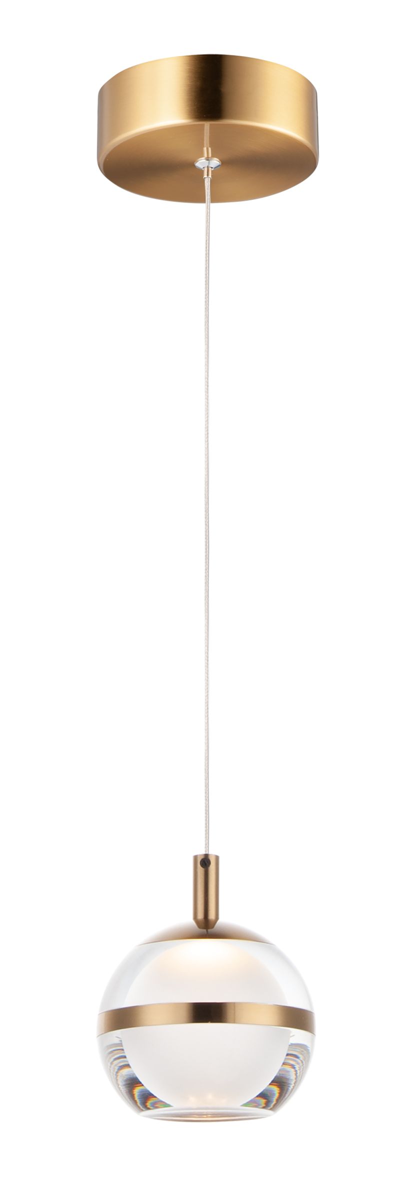 Swank 4.5' Single Light Pendant in Natural Aged Brass
