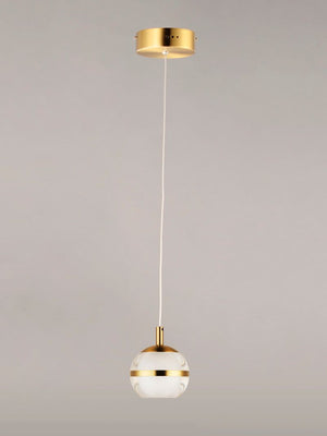 Swank 4.5' Single Light Pendant in Natural Aged Brass