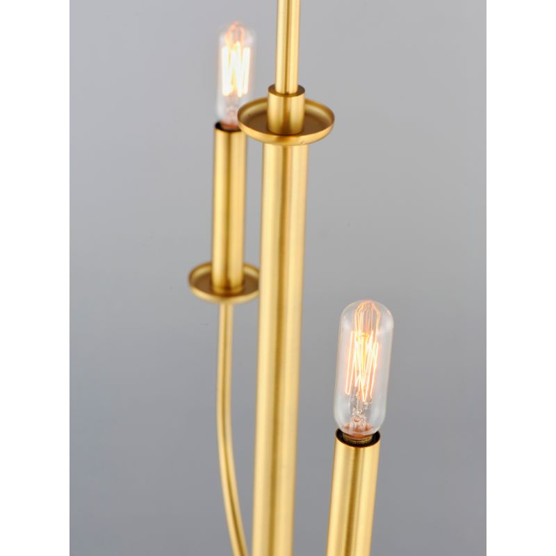 Wesley 16' 4 Light Multi-Tier Chandelier in Satin Brass