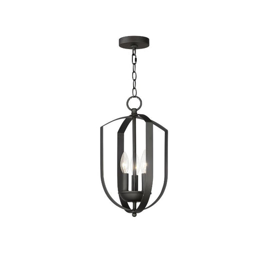 Provident 10" 3 Light Single-Tier Chandelier in Black