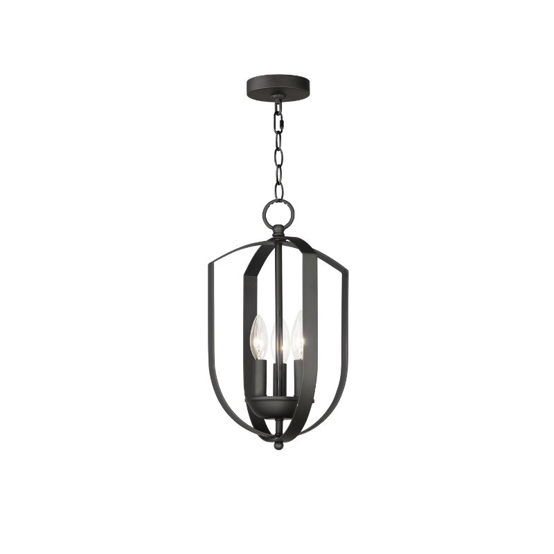 Provident 10' 3 Light Single-Tier Chandelier in Black